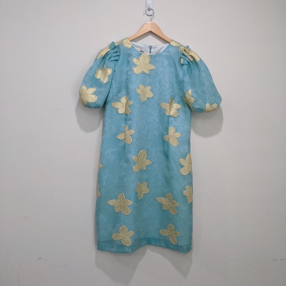 Sara Campbell Vintage Blue Floral Dress size 12